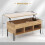 Costway Lifting Tabletop Coffee Table w/ Open Shelves & Large Compartment Home 2