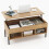 Costway Lifting Tabletop Coffee Table w/ Open Shelves & Large Compartment Home 1