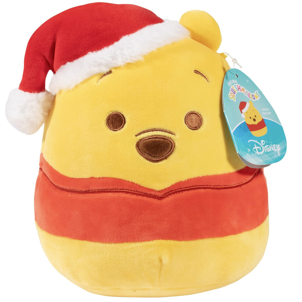 Squishmallow 8 Disney Winnie The Pooh christmas Plush - Official Kellytoy - Soft and Squishy Holiday Stuffed Animal Toy - great gift for Kids