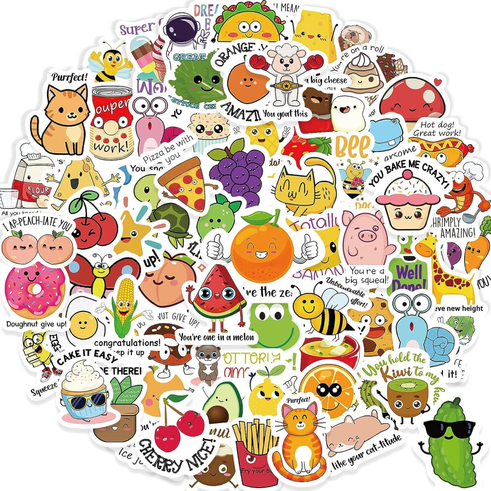 400 cute stickers for children, classroom stickers, water bottle stickers, 80 types of teenage teacher stickers, fun punk sticker bag