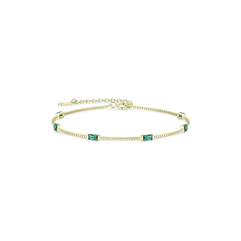 Tianfu Women's Bracelet, 925 Sterling Delicate Simple Ladies Charm Link Bracelet, Birthday Anniversary Jewellery Gift For Women Silver