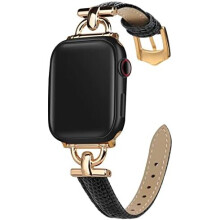 Leather Bands Compatible with Apple Watch Band Women 38mm 40mm 41mm (Ultra), D-Shape Metal Buckle for iWatch Bands Series 8 7 6 5 4 3 2 1 SE