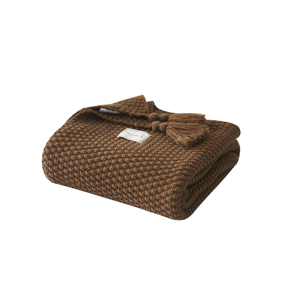 110*150CM,Nordic fringed knitted ball blanket wool blanket office air conditioning lunch blanket shawl blanket sofa leisure blanket blanket-image-OPC-PCCVWWK-NEW