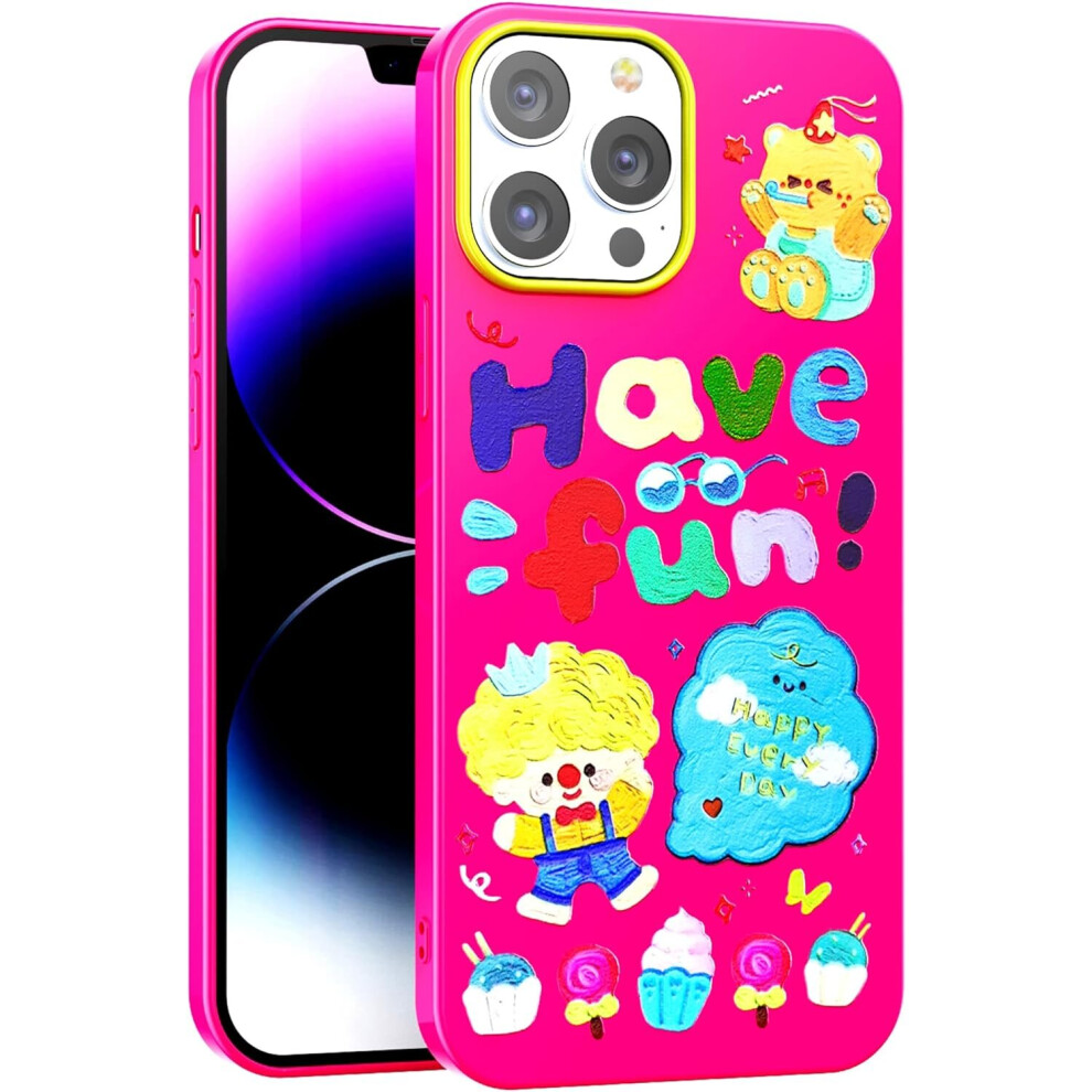 Photos - Case TIANFU iPhone 13 Pro Max Women's , Cute and funny personalised cartoon graffiti design, Ultra-thin and soft TPU texture protect 
