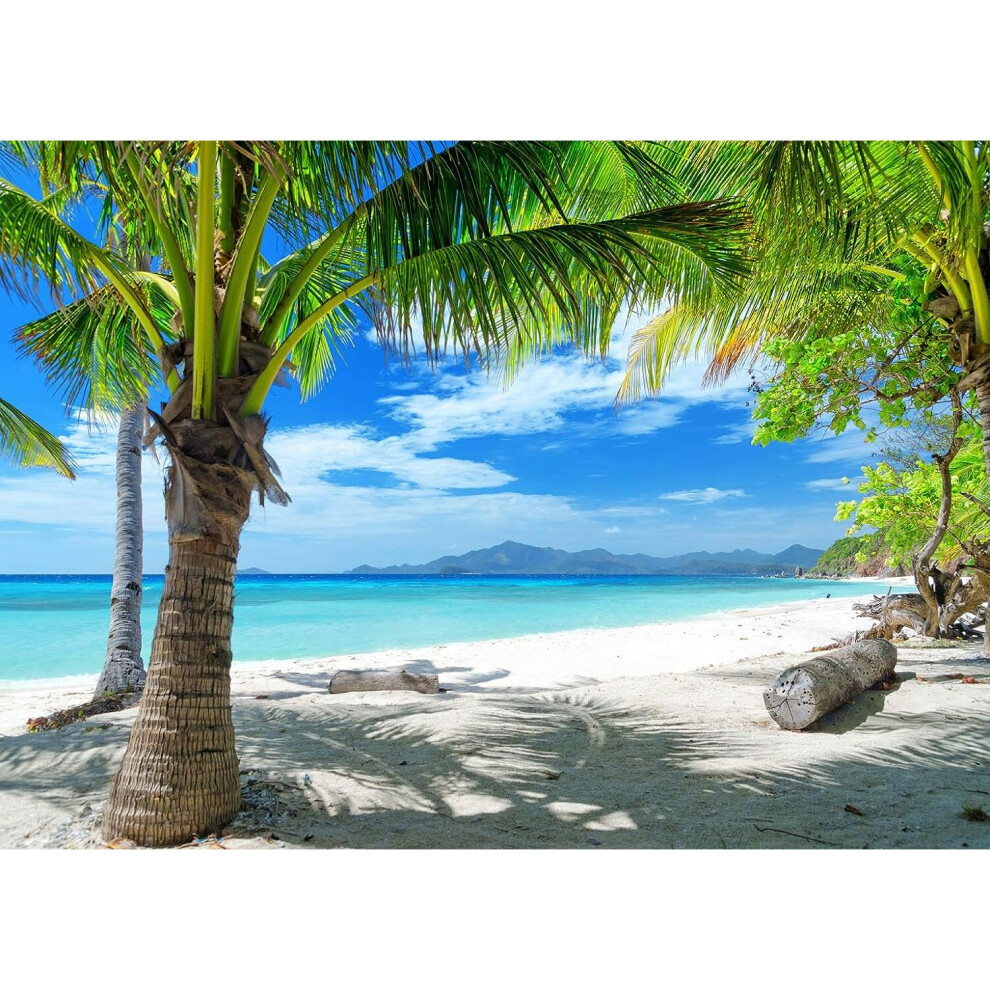 8X6ft Tropical Summer Beach Photography Backdrops Hawaiian Luau Party Sky Sea Background For Outdoor Photo Blue 7770197688772