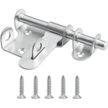 1 Piece Sliding Bolt Latch Stainless Steel Latch Door Latch Security Door Latches Latch Latch with Hole for Padlock Sliding Door