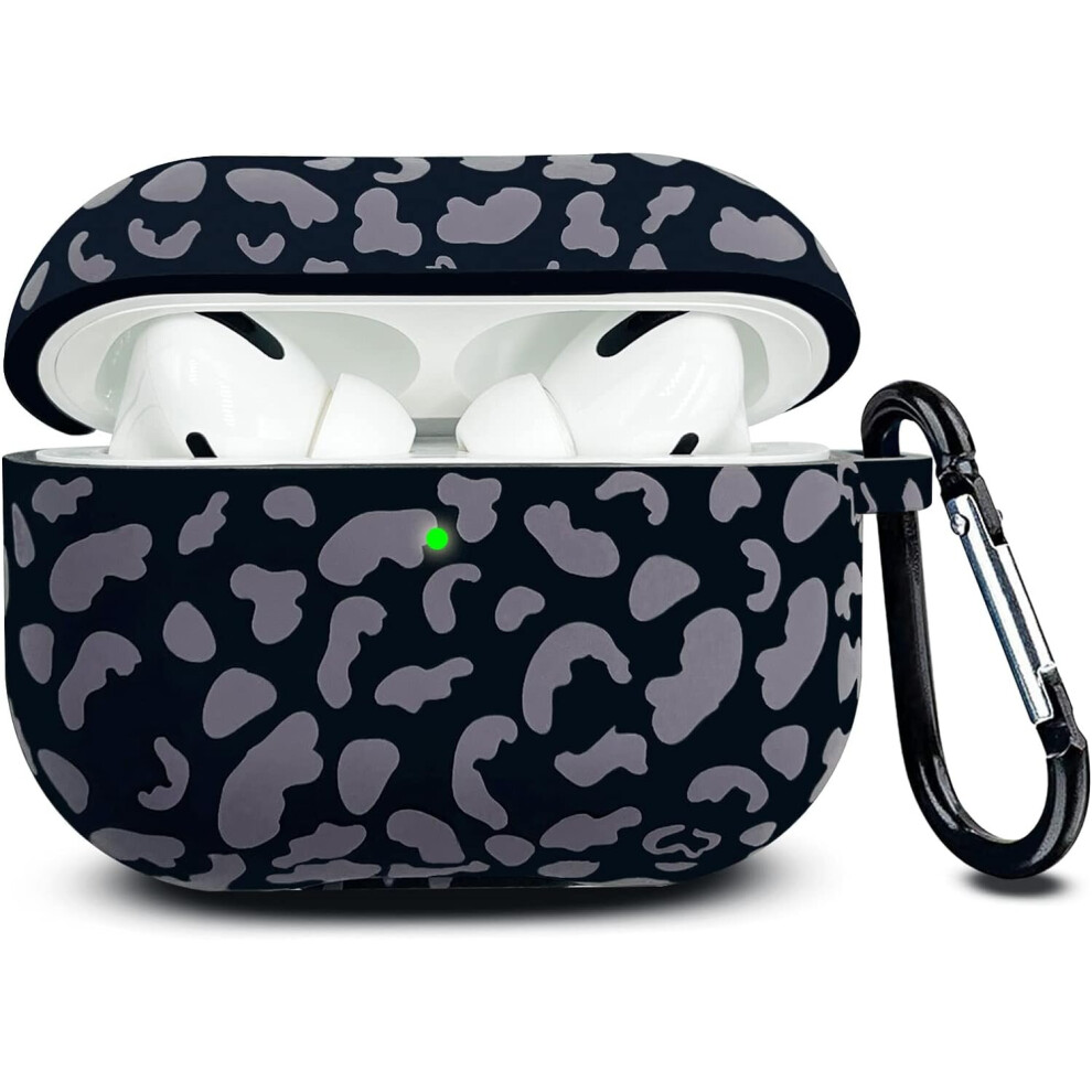 Airpods Pro Phone Case Cover With Keychain Silicone Protection Skin Cute Print Wireless Charging Phone Case Full Body Shock Resistant Case (Cow) 7770197701532