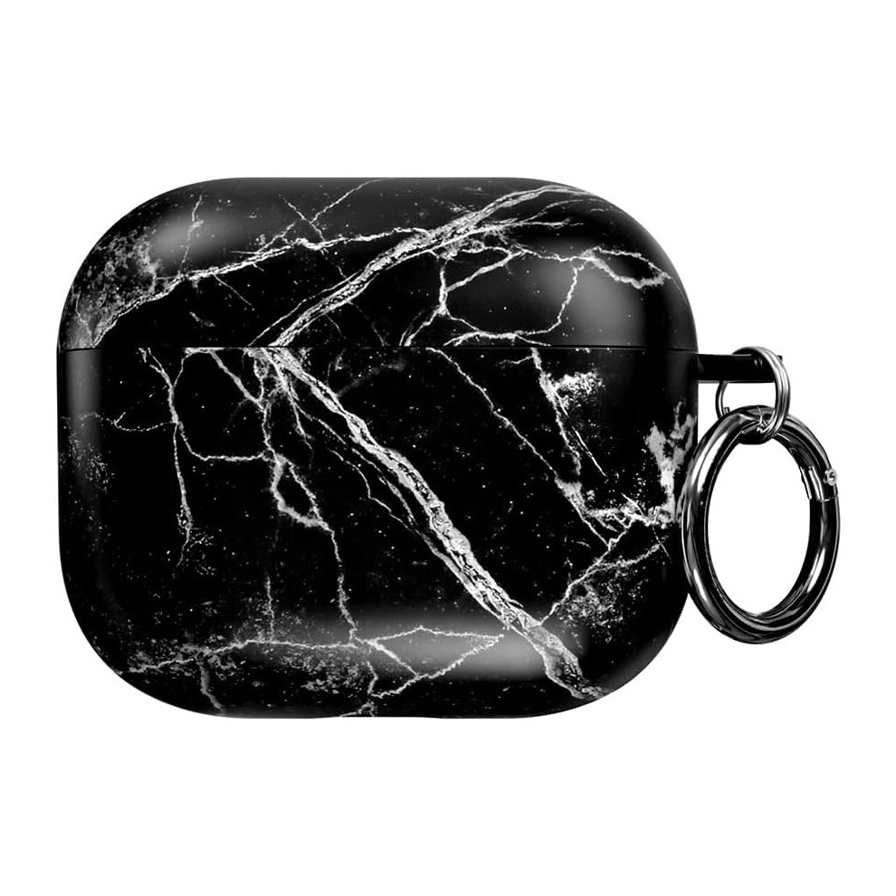 Airpods 3Rd Generation Case Cute Protective Cover - Compatible With Apple Airpods 3 Case For Women With Keychain - 2021 Gen 3 ( Marble) Black 7770197701587