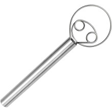 Danish Dough Whisk Food-grade Stainless Steel Dutch Whisk Bread Making Tools Hand Mixer Blender Danish Dough Hook Bread Dough Mixer 12 Inch