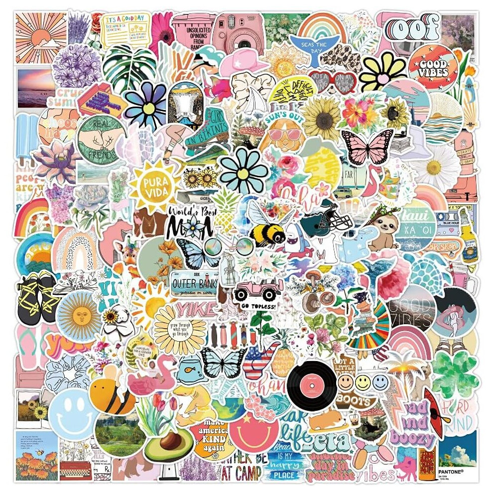 Water Bottle Stickers for Kid 200Pcs Cute Stickers for Water Bottles Stickers Aesthetic Laptop Stickers Skateboard Stickers for Kids Teens Girls