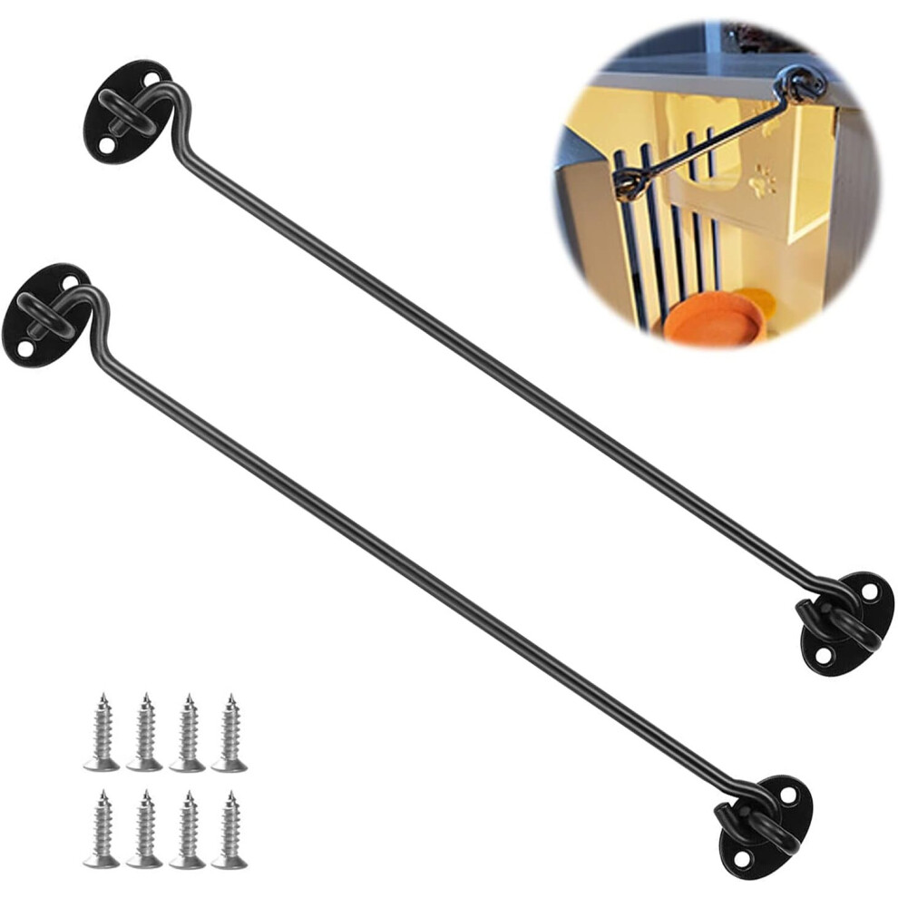 Cabin Hook,Catch Cabin Door,Latch Lock Shelter,Cabin Hook,Cabin Hooks,Storm Hooks,Stainless Steel Cabin Hook Hook (Black) 7770197694292