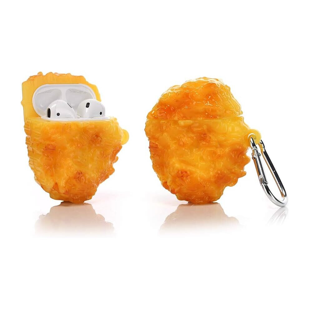 Airpods Silicone Casecute Cover Compatible For Apple Airpods 1&2[Simulation Food Series][Best Gift For Girls Or Couples] (Fried Chicken Nuggets) 7770197702058