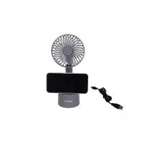 Challenge Grey Hand Held Desk Fan With Dock - 4 Inch