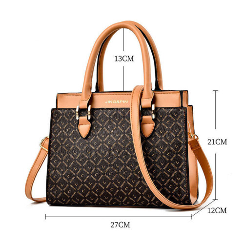 (Black) Womens Handbags Retro Shoulder Tote Bag 1