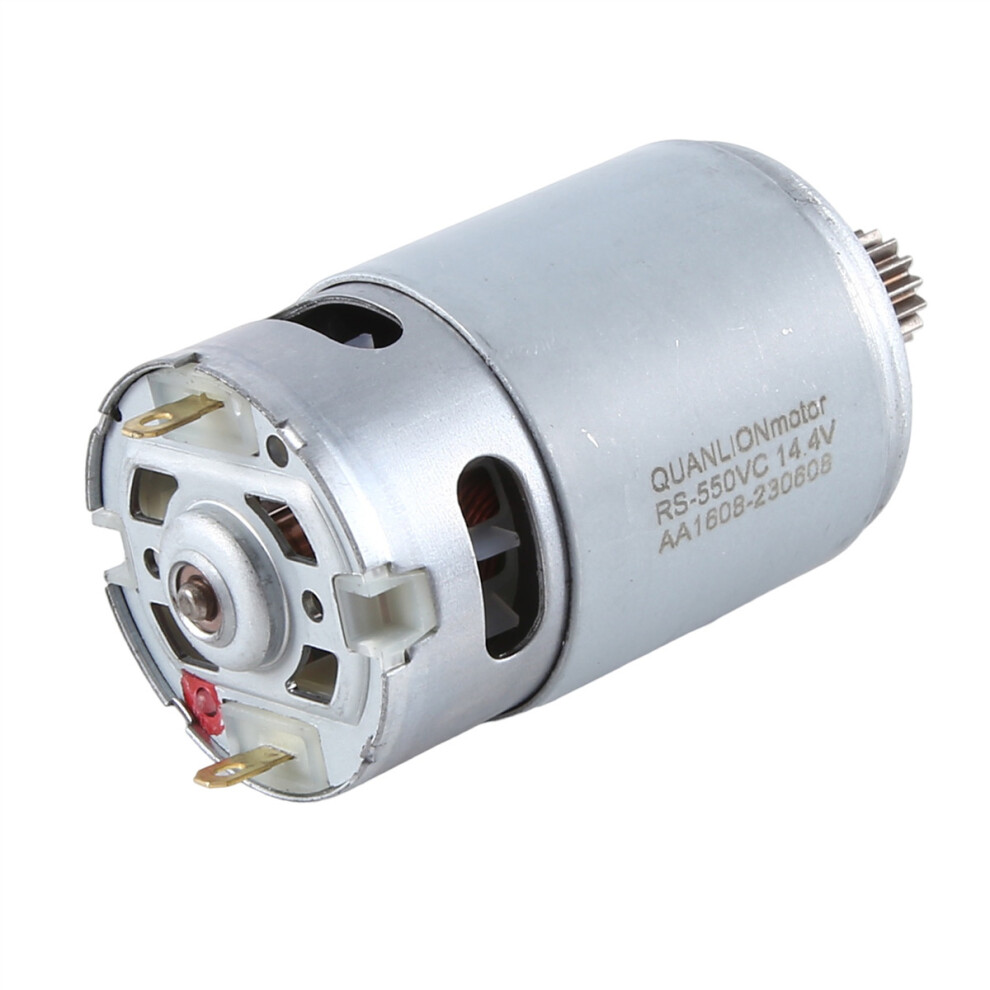 RS550 Motor 15 Teeth Gear Motor 14.4V 29800RPM Electric Saw Motor for Mini Reciprocating Saw