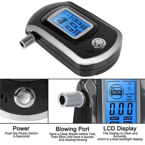 Digital LCD Alcohol Tester Police Breath Breathalyzer Test Analyzer Detector 2