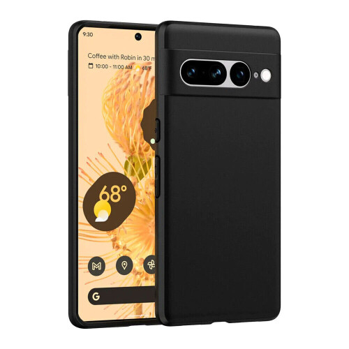 (Black) For Google Pixel 8 Pro Plain Silicone Gel Phone Case Cover