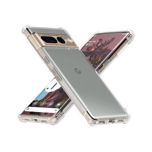 (Clear) For Google Pixel 8 Pro Plain Silicone Gel Phone Case Cover 1