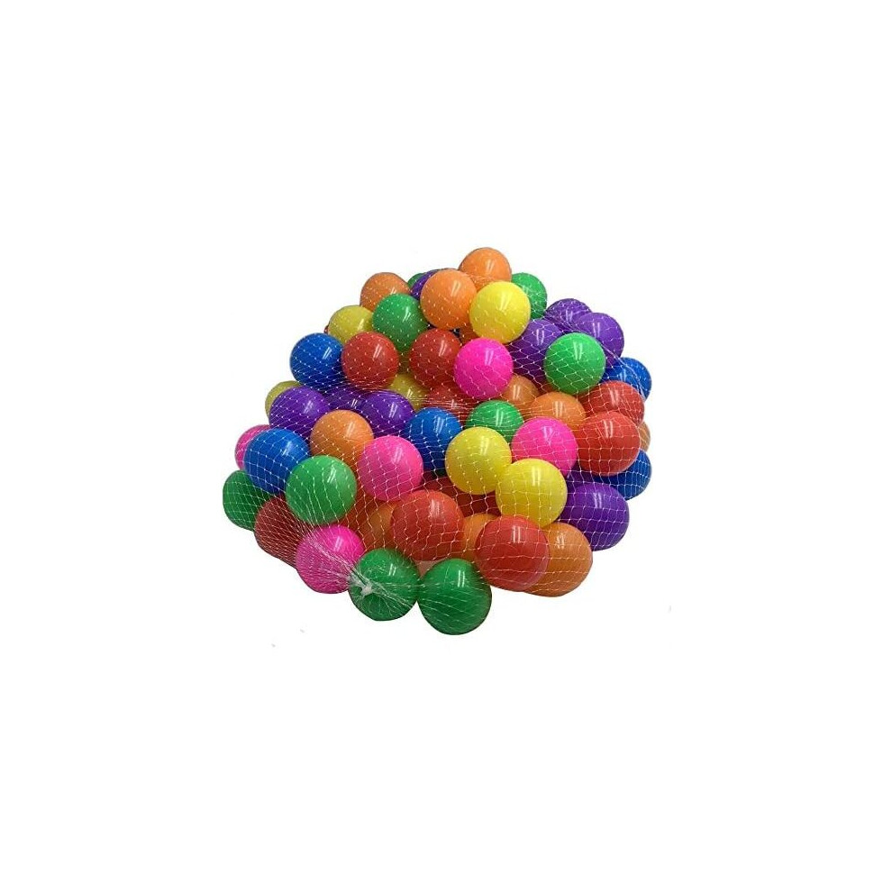 (Multicolored) 100Pcs Kids Soft Pit Balls Plastic Play Balls Crush Proof, No Sharp Edges, Non Toxic, Phthalate & Bpa Free Indoor, Outdoor Us Mantraraj