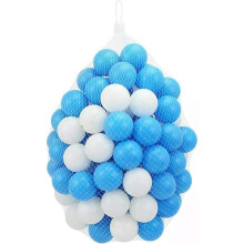 (Blue) MantraRaj 100PCS Kids Soft Pit Balls Plastic Play Balls Crush Proof, No Sharp Edges, Non Toxic, Phthalate & BPA Free Indoor, Outdoor Use