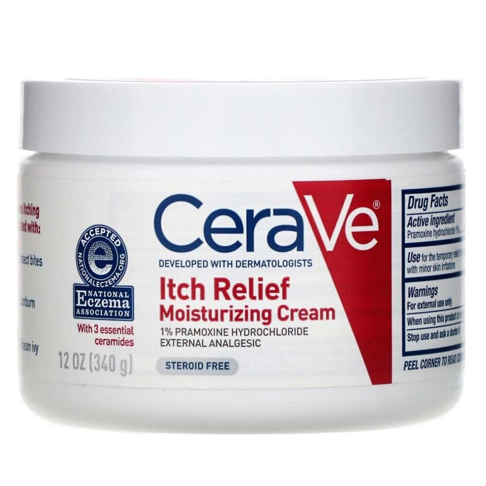 CeraVe Itch Relief Moisturizing Cream 340g UK Stock