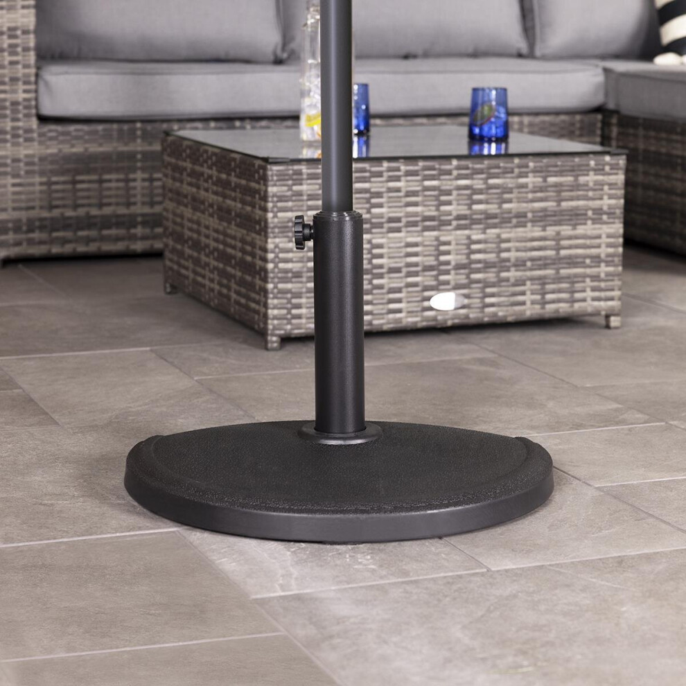 Charles Bentley Concrete Umbrella Half Base for Half Canopy Umbrella - Dark Grey