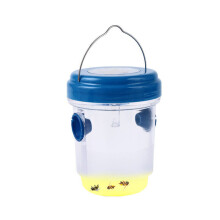 (  Blue) Solar Powered Outdoor Wasp Trap Catcher UV Light Traps Wasps Hornets Bees