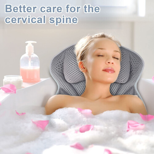 Luxury Bathroom Spa Bath Pillow Comfortable Headrest Cushion Bathtub 2