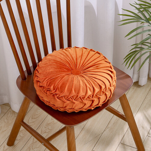 Living And Home (45cm) Velvet Round Pumpkin Pillow Cushion