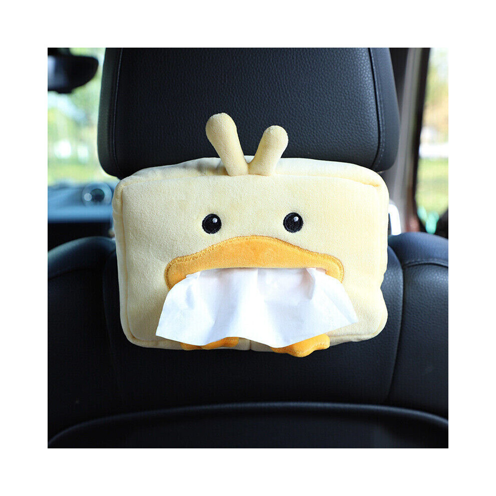 ( Duck) Car Tissue Box Cute Cartoon Napkin Paper Holder Car Seat Paper Boxes Universal 970447390432