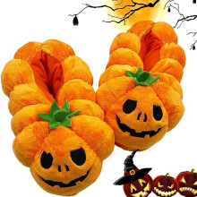Halloween Ghost Pumpkin Slippers Plush Warm Indoor Non-slip Slippers