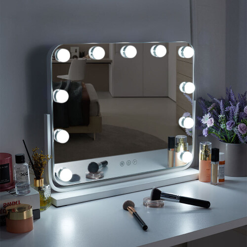 Living And Home Hollywood Vanity Mirror with Dimmable 11LED Lights 2