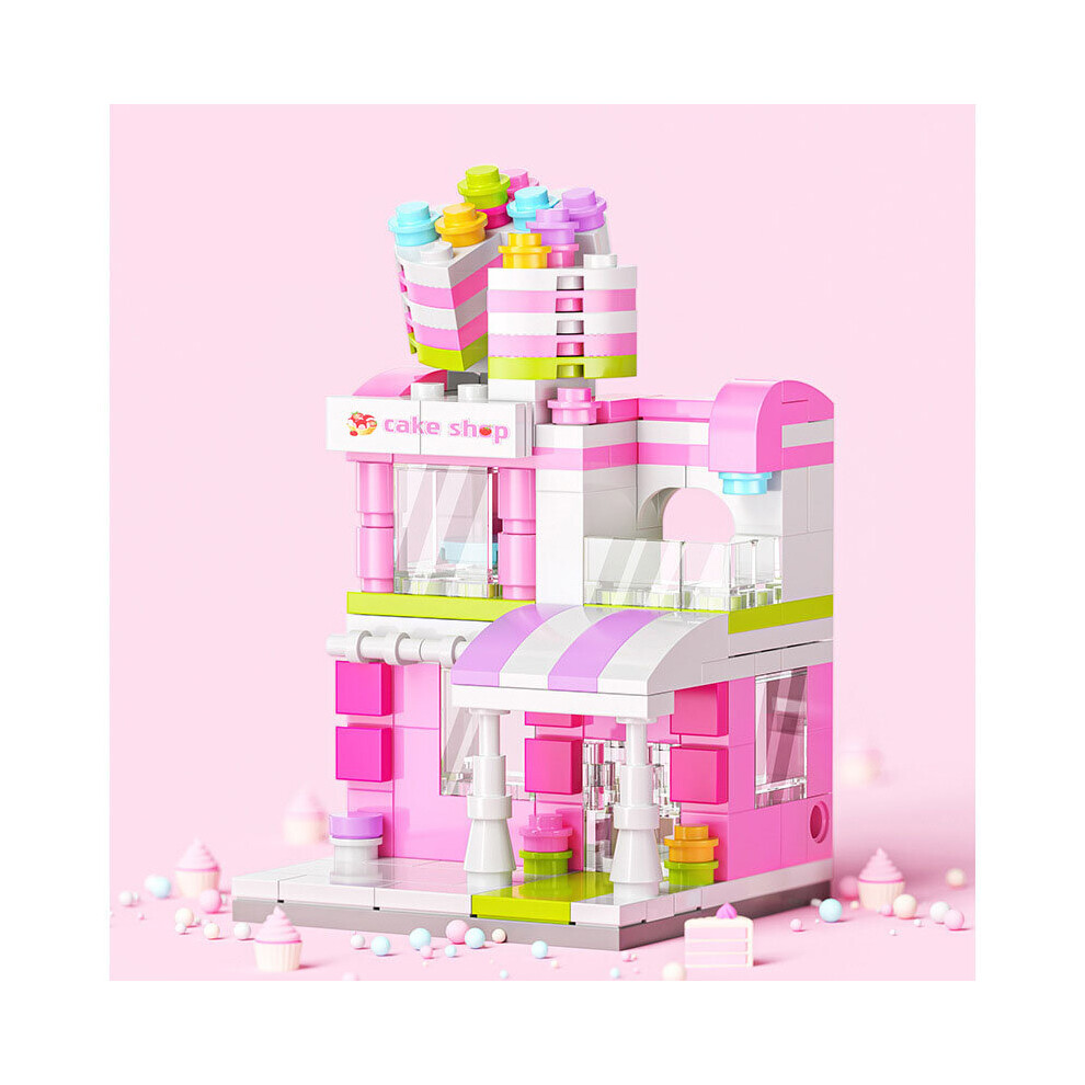 (Cake) City Street View Building Blocks Model Building For Children's Toys Christmas Gifts For LEGO