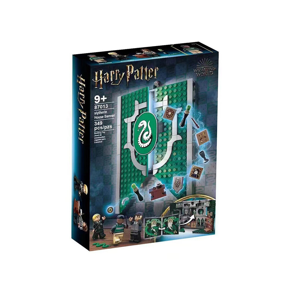 Xytgogo (Slytherin House Banner Set ) Harry Potter House Banner Set Common Room Toy Collectible Travel Toys Suitable For Lego
