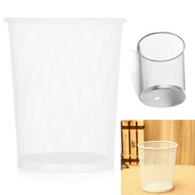 (White) Colourful Metal Mesh Waste Bin Rubbish Paper Net