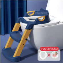 (  Nvay Blue) Foldable Baby Potty Infant Kids Toilet Chair Portable Training Seat With Ladder