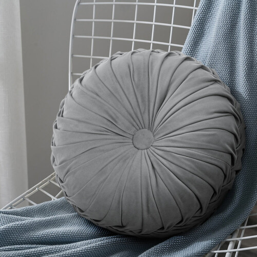 Living And Home (45cm) Velvet Round Pumpkin Pillow Cushion 1