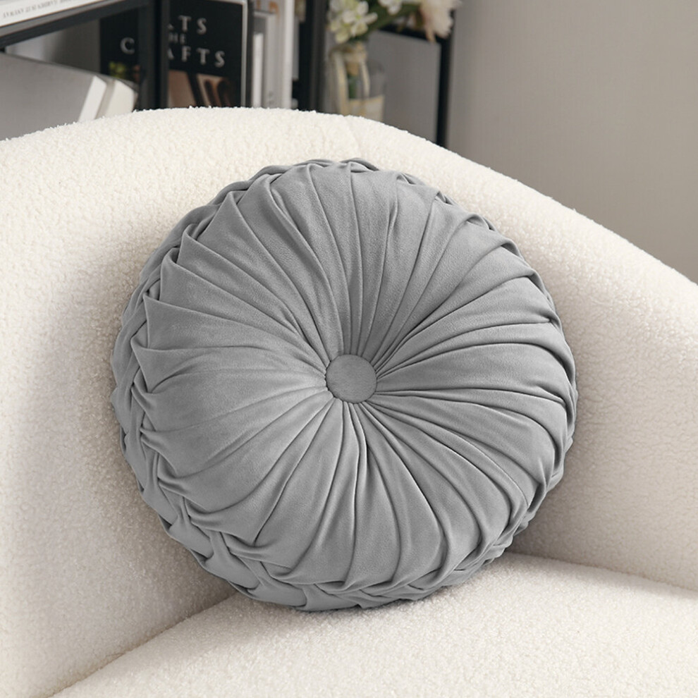 Living And Home (35Cm) Velvet Round Pumpkin Pillow Cushion