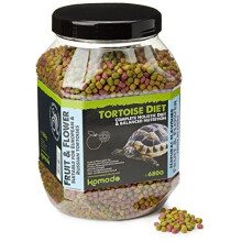 Komodo Complete Holistic Tortoise Diet Fruit and Flower 680 g, Balanced food for Tortoises, Natural Flavoured Tortoise Food