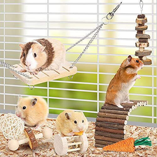 BBjinronjy Hamster Chew Toys Set Small Animal Molar Toys Teeth Care Wooden Accessories for Guinea Pigs Chinchillas Gerbils Mice Rats Mouse Rodents Toy on OnBuy