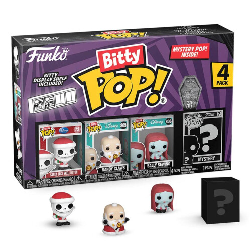 Funko Bitty POP: TNBC- Santa Jack 4PK