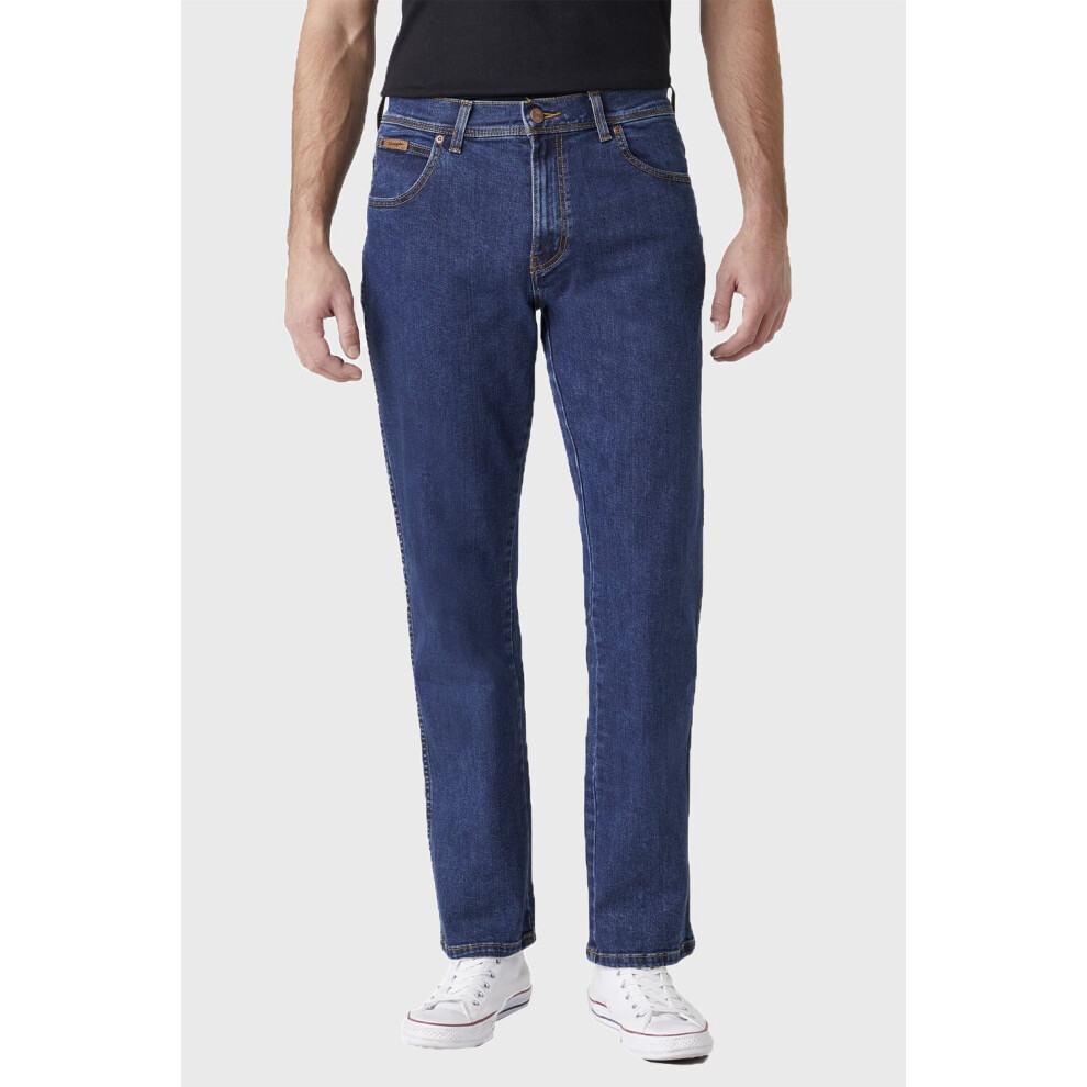(32W-32L) Wrangler Texas stretch Jeans in Darkstone