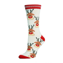 (Reindeer Rudolph) Christmas Festive Socks Unisex Novelty Reindeer