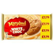 Maryland Cookies White Choc 180g ( Pack of 8 )