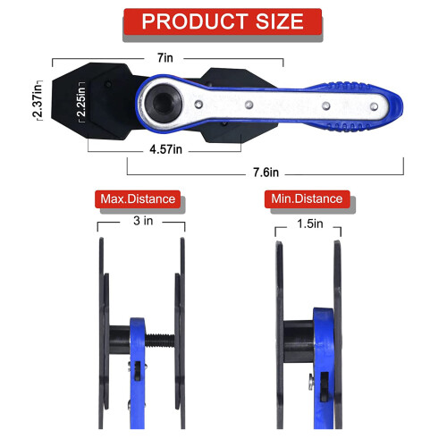 Brake Caliper Press Ratchet Brake Piston Spreader Brake Wind Back Tool 1