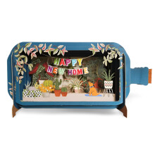 Message In A Bottle Happy New Home Botanical Greeting Card By Alljoy Cards