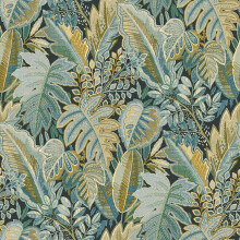 Grandeco Ciara Autumn Leaves Navy Blue Wallpaper Naturistic Vinyl