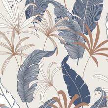 Arthouse Selago Beige Leaf Wallpaper Metallic Bronze Modern