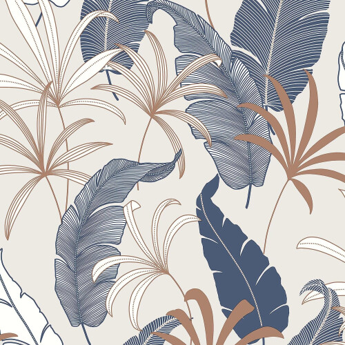 Arthouse Arthouse Selago Beige Leaf Wallpaper Metallic Bronze Modern