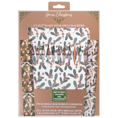 Make Your Own Eco-Friendly Berry Christmas Crackers White Brown